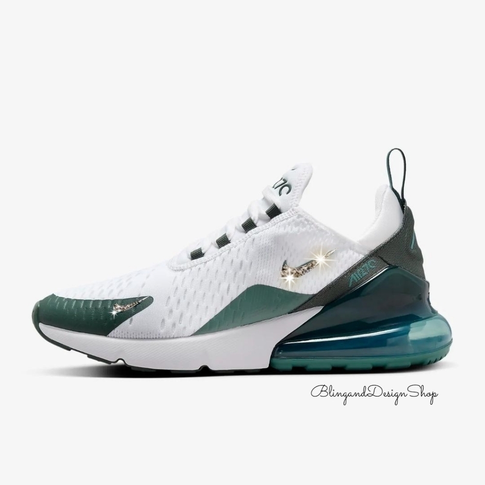 Bling Women's Nike Air Max 270 Sneakers Shoes Customized with Crystals